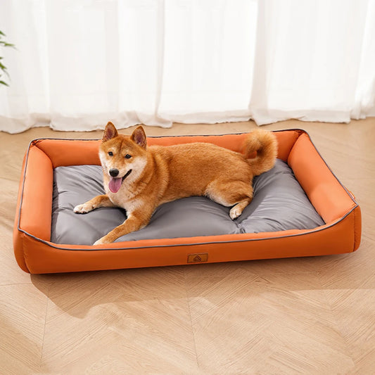 Color-Blocked Oxford Cloth Pet Bed – Summer Cooling Dog & Cat Sofa, S–XXL Sizes